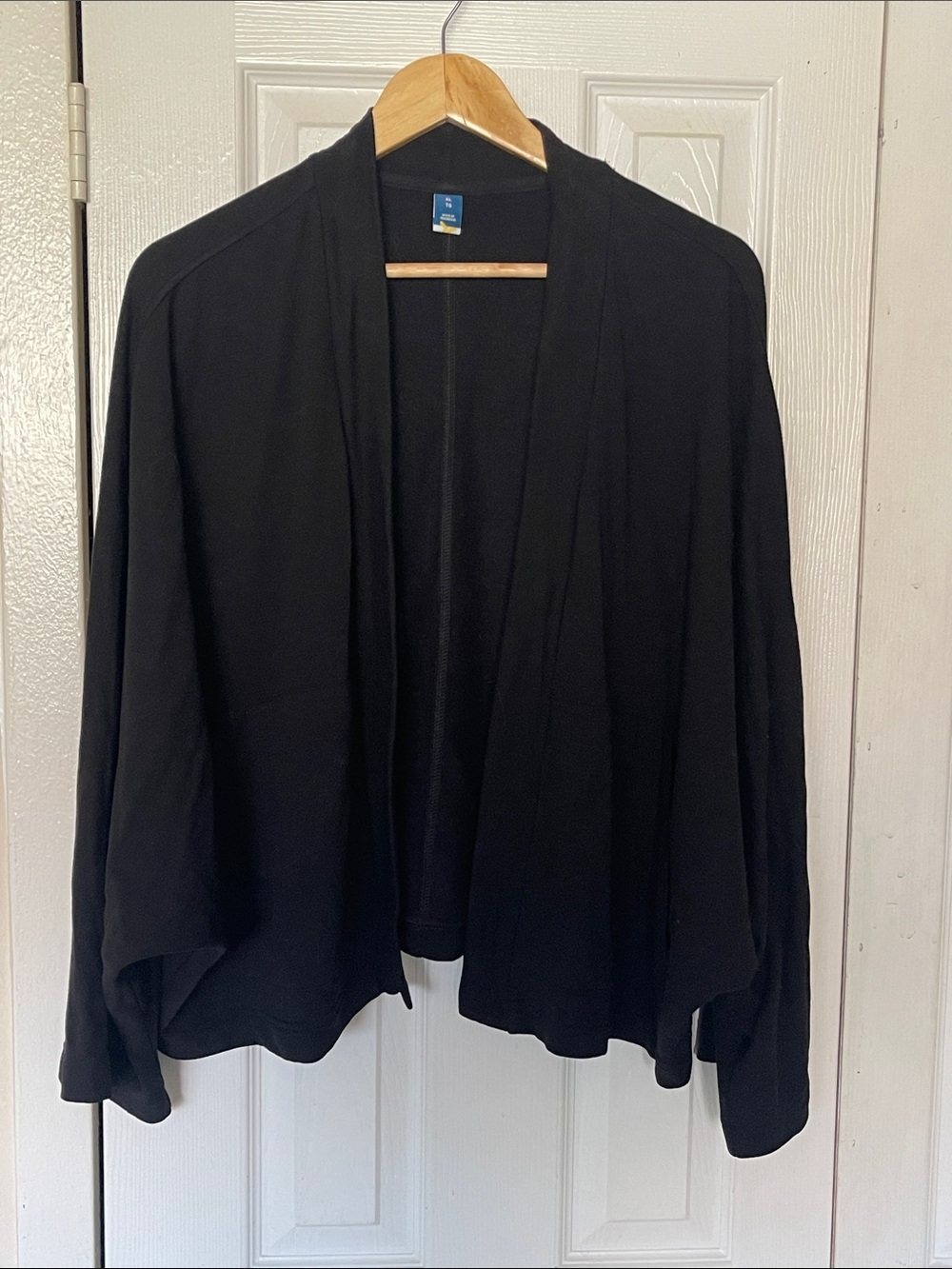 Old Navy Black Open-Front Draped Cardigan